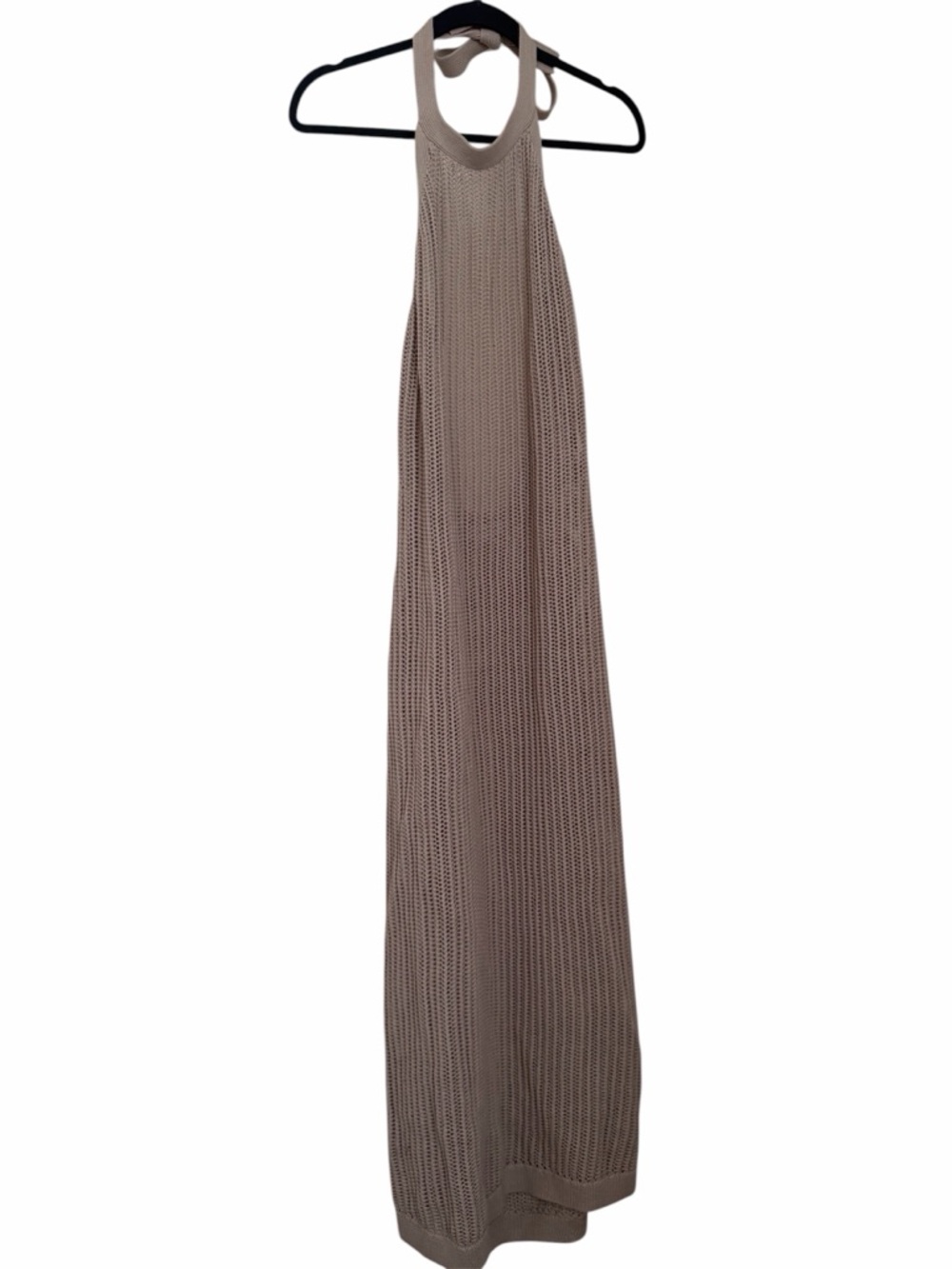 Summersalt Knit Halter Maxi Dress in Taupe